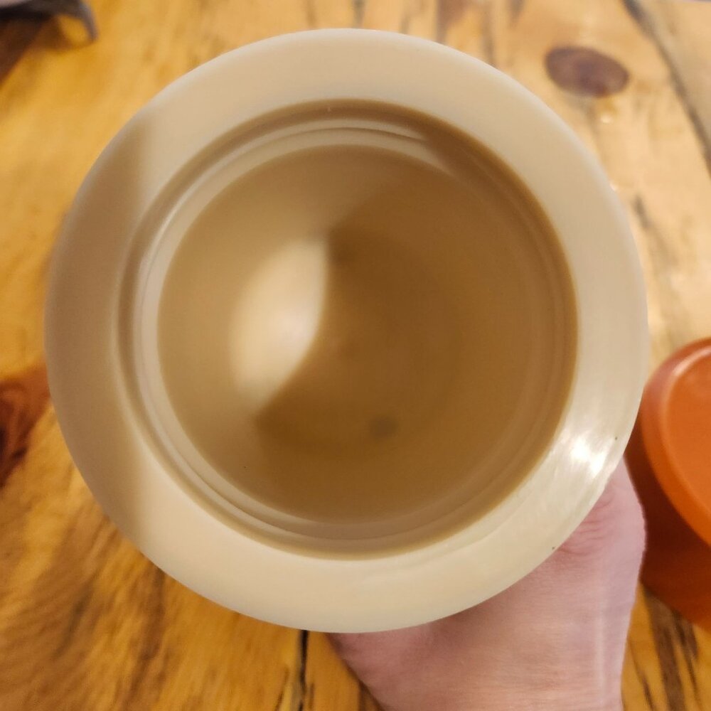 Vintage Thermos Wide Mouth 8 Oz Hot/Cold Container Classic Orange Stripe Durable - Picture 5 of 7